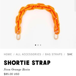 Clare V. Neon Orange Resin Shortie Strap